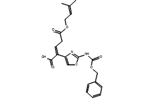 2-[2-[[(Phenylmethoxy)carbonyl]amino]-4-thiazolyl]-2-pentenedioic acid 5-(3-methyl-2-butenyl) ester structure, CAS 115065-79-7