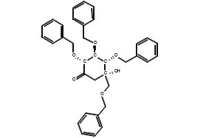 (2R,3S,4S,5S)-5-Hydroxy-2,3,4-tris(phenylmethoxy)-5-[(phenylmethoxy)methyl]-cyclohexanone structure, CAS 115250-38-9