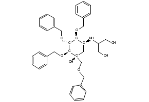 Tetrabenzyl-voglibose structure, CAS 115250-39-0