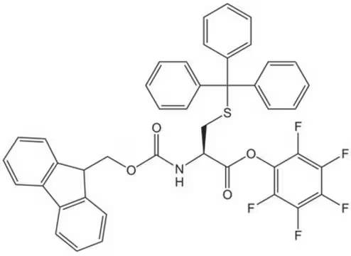 Fmoc-S-trityl-L-cysteine pentafluorophenyl ester structure, CAS 115520-21-3