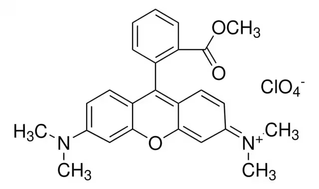 Tetramethylrhodamine methyl ester perchlorate structure, CAS 115532-50-8