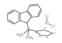 Isopropylidene(cyclopentadienyl)(9-fluorenyl)zirconium dichloride structure, CAS 115678-03-0