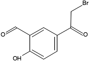 5-Bromoacetyl-2-hydroxybenzaldehyde structure, CAS 115787-50-3