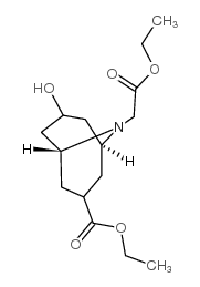7-Ethoxycarbonyl-9-(ethoxycarbonylmethyl)-9-azabicyclo[3,3,1]nonan-3-ol structure, CAS 115956-04-2