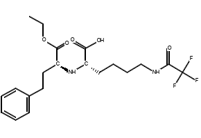 N2-(1S-Ethoxycarbonyl-3-phenylpropyl)-N6-trifluoroacetyl-L-lysine structure, CAS 116169-90-5