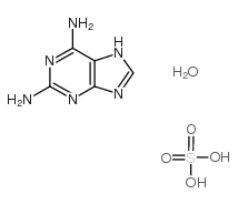 2,6-Diaminopurine hemisulfate hemihydrate structure, CAS 116295-72-8