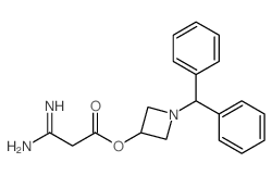 3-Amino-3-iminopropanoic acid-1-(diphenylmethyl)-3-azetidinyl ester structure, CAS 116574-09-5