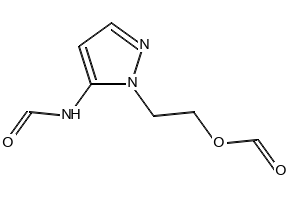 5-Formamide-1-(2-formyloxyethl)pyrazole structure, CAS 116856-18-9