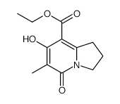 1,2,3,5-Tetrahydro-7-hydroxy-6-methyl-5-oxo-8-indolizinecarboxylic acid ethyl ester structure, CAS 116993-42-1