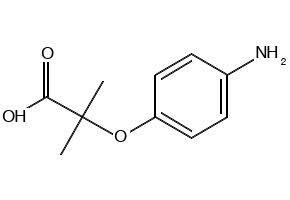 2-(4-Aminophenoxy)-2-methylpropionic acid structure, CAS 117011-70-8