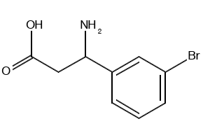 3-Amino-3-(3-bromophenyl)propanoic acid structure, CAS 117391-50-1