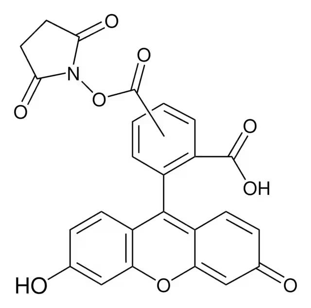 5(6)-Carboxyfluorescein N-succinimidyl ester structure, CAS 117548-22-8