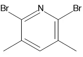 3,5-Dimethyl-2,6-dibromopyridine structure, CAS 117846-58-9