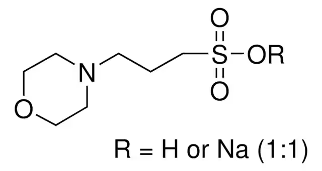 3-(N-Morpholino)propanesulfonic acid hemisodium salt structure, CAS 117961-20-3