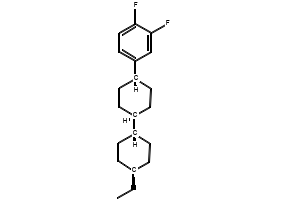 trans,trans-4-(3,4-Difluorophenyl)-4''-ethylbicyclohexyl structure, CAS 118164-50-4