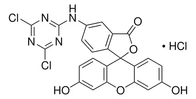 6-([4,6-Dichlorotriazin-2-yl]amino)fluorescein hydrochloride structure, CAS 118357-32-7