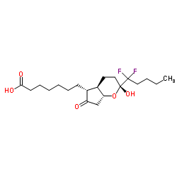[1,1'-Biphenyl]-4-carboxylic acid [3aR-[3aa,4a(E),5b,6aa]]-4-(4,4-difluoro-3-oxo-1-octenyl)hexahydro-2-oxo-2H-cyclopenta[b]furan-5-yl ester structure, CAS 118583-35-0