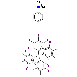 Dimethylanilinium tetrakis(pentafluorophenyl)borate structure, CAS 118612-00-3