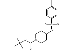 4-(Toluene-4-sulfonyloxy)piperidine-1-carboxylic acid tert-butyl ester structure, CAS 118811-07-7