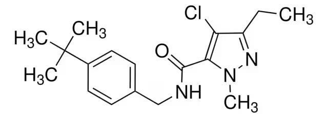Tebufenpyrad structure, CAS 119168-77-3