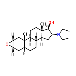 2a,3a-Epoxy-16b-(1-pyrrolidinyl)-5a-androstan-17b-ol structure, CAS 119302-19-1