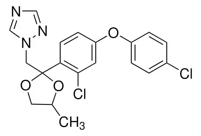 Difenoconazole structure, CAS 119446-68-3
