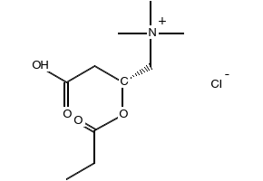 Propionyl-L-carnitine hydrochloride structure, CAS 119793-66-7