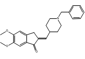 1-Benzyl-4-(5,6-dimethoxy-1-oxoindan-2-ylindenemethyl)piperidine structure, CAS 120014-07-5