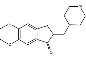 5,6-Dimethoxy-2-(piperidin-4-yl)methylene-indan-1-one structure, CAS 120014-30-4