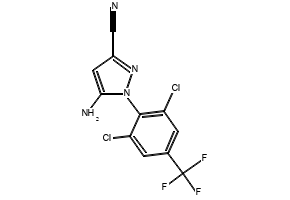5-Amino-3-cyano-1-(2,6-dichloro-4-trifluoromethylphenyl)pyrazole structure, CAS 120068-79-3