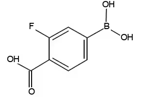 3-Carboxy-4-fluorophenylboronic acid structure, CAS 120153-08-4