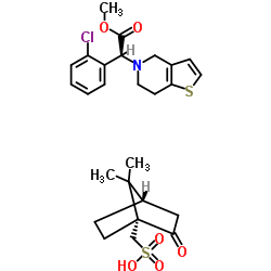 Clopidogrel camphorsulfonate structure, CAS 120202-68-8