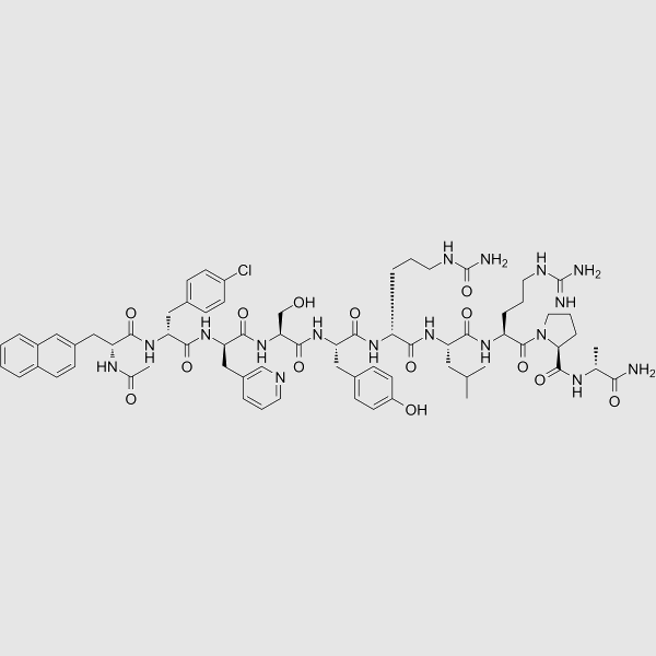Cetrorelix acetate structure, CAS 120287-85-6