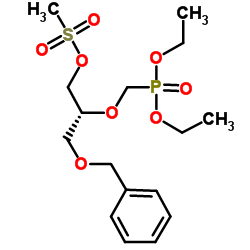 (R)-[[1-[[(Methylsulfonyl)oxy]methyl]-2-(phenylmethoxy)ethoxy]methyl]phosphonic acid diethyl ester structure, CAS 120362-30-3