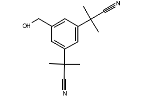 2-[3-(1-Cyano-1-methylethyl)-5-(hydroxymethyl)phenyl]-2-methylpropanenitrile structure, CAS 120511-88-8