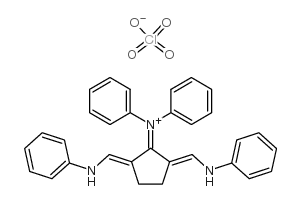 N-Phenyl-N-[5-[(phenylamino)methylene]-2-[(phenylimino)methyl]-1-cyclopenten-1-yl]benzenamine perchlorate structure, CAS 120929-15-9