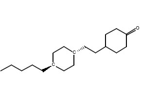 trans-4-[2-(4-Pentylcyclohexyl)ethyl]cyclohexanone structure, CAS 121040-08-2