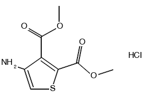 Dimethyl 4-aminothiophene-2,3-dicarboxylate hydrochloride structure, CAS 121071-71-4