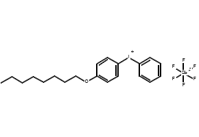 4-Octyloxydiphenyliodonium hexafluoroantimonate structure, CAS 121239-75-6