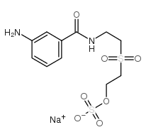 2-[2-[(3-Aminobenzoyl)amino]ethylsulfonyl]ethyl hydrogen sulfate structure, CAS 121315-20-6