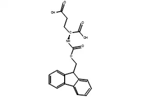 Fmoc-L-glutamic acid structure, CAS 121343-82-6