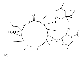 Azithromycin monohydrate structure, CAS 121470-24-4