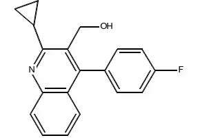 2-Cyclopropyl-4-(4-fluorophenyl)-quinolyl-3-methanol structure, CAS 121660-11-5