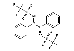 (R,R)-N,N'-Bis(trifluoromethanesulfonyl)-1,2-diphenylethylenediamine structure, CAS 121788-73-6