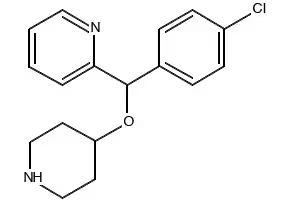 2-[(4-Chlorophenyl)(4-piperidinyloxy)methyl]pyridine structure, CAS 122368-54-1