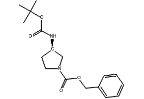 (R)-1-Cbz-3-Boc-Aminopyrrolidine structure, CAS 122536-75-8