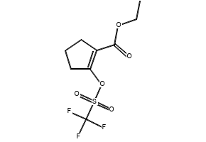 Ethyl 2-(trifluoromethylsulfonyloxy)-1-cyclopentene-1-carboxylate structure, CAS 122539-74-6