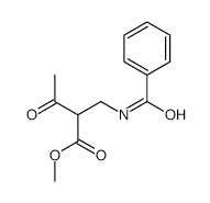 Methyl 2-(N-benzoylaminomethyl)-3-oxobutyrate structure, CAS 124044-11-7