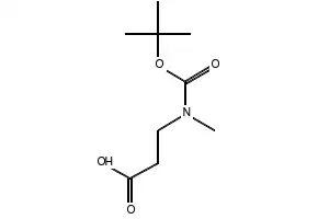 3-[(tert-Butoxycarbonyl)(methyl)amino]propanoic acid structure, CAS 124072-61-3