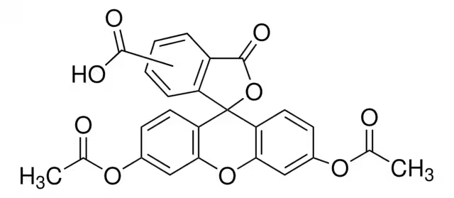 5(6)-Carboxyfluorescein diacetate structure, CAS 124387-19-5
